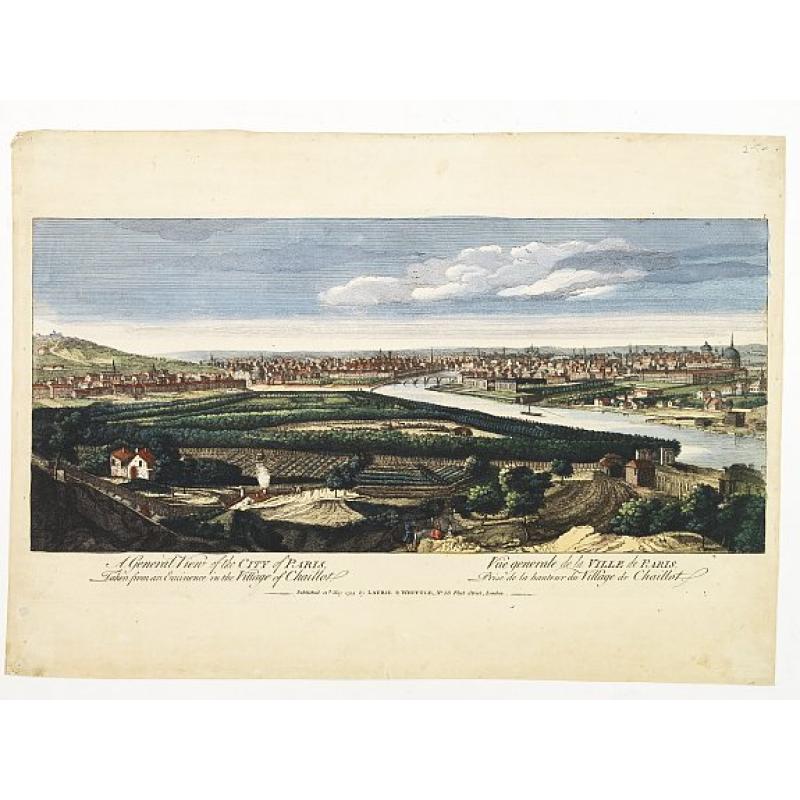 A General view of the city of Paris - Vüe generale de la ville de Paris.