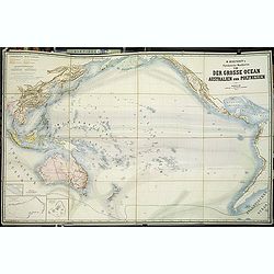 Physikalische Wandkarten. VIII. Der Grosse Ocean (Australien und Polynesien).