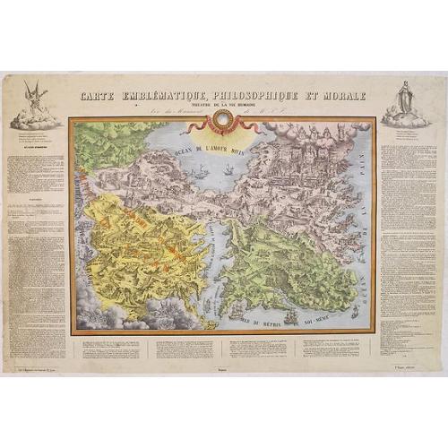 Old map image download for Carte emblématique, philosophique et morale ou Théatre de la vie humaine.