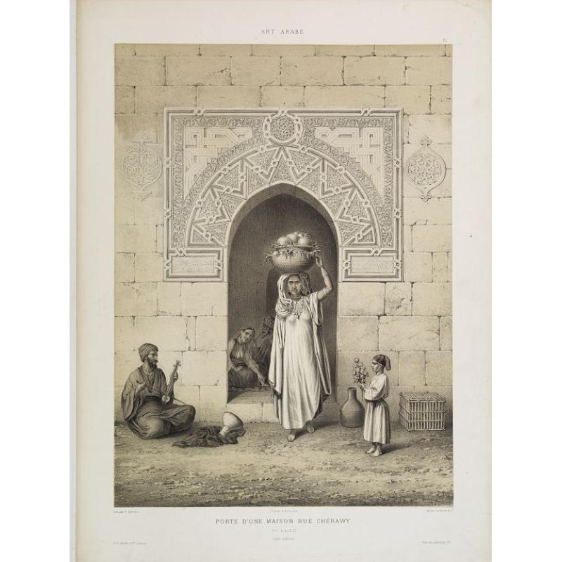 Porte d'une Maison Rue Chérawy. Au Kaire. (XIVe. siècle)