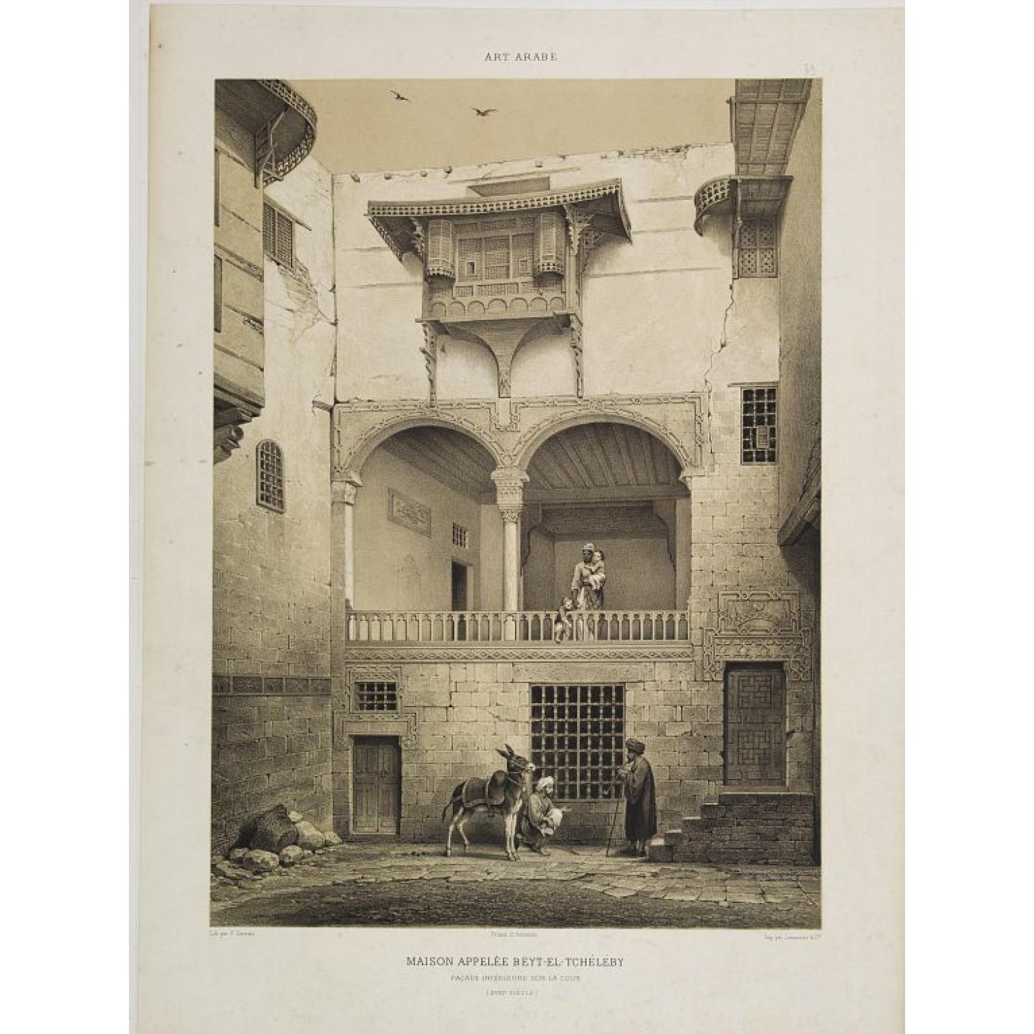 Maison Appelée Beyt-El-Tchéléby. Façade Intérieure sur la Cour. (XVIIIe. siècle)