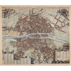 Lutetiae Parisiorum Universae Galliae Metropolis Novissima & Accuratissima Delineatio per Jacobum de la Feuille.