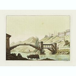 [View of Castle and Bridge Vandipore - Bhutan - Tibet ]