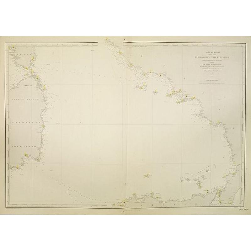 Carte du bassin compris entre la Sardaigne, l'Italie, et la Sicile. . . N° 021.