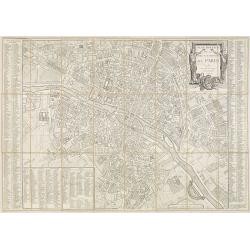 Plan routier de la Ville et Faubourgs de Paris.