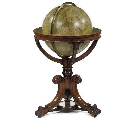 NEWTON'S New and Improved TERRESTRIAL GLOBE Accurately delineated from the observations of the most esteemed NAVIGATORS AND TRAVELLERS to the Present Time. . .