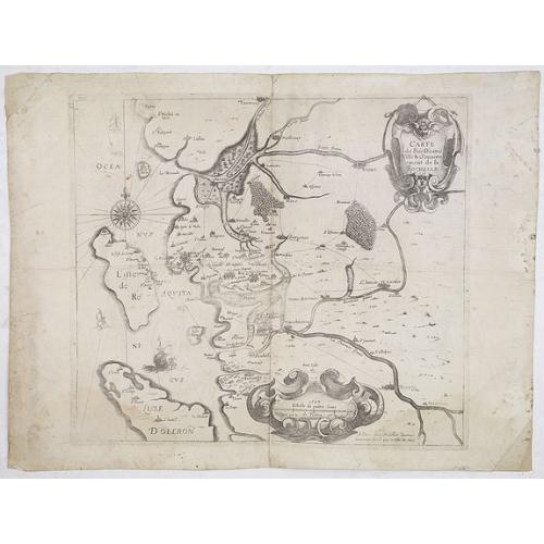 Old map image download for Carte du Pais d'Aunis Ville & Gouvernement de la Rochelle.