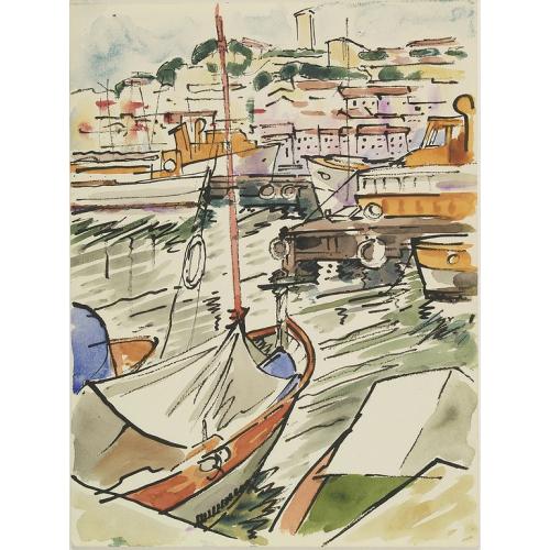 Old map image download for (Harbour view in the Provence).