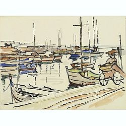 (Harbour scene).