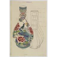 Designs for porcelain vase with Chinese motif.