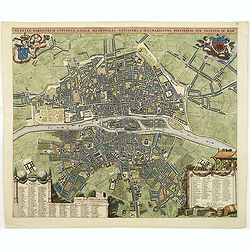 Lutetiae Parisiorum universae Galliae metropolis novissima & accuratissima delineatio per Joannem de Ram.