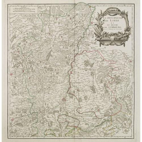 Old map image download for La principaute de Liege et le duche de Limbourg.