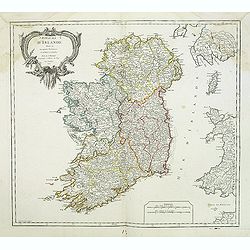 Royaume d'Irlande divisé en ses quatre Provinces.