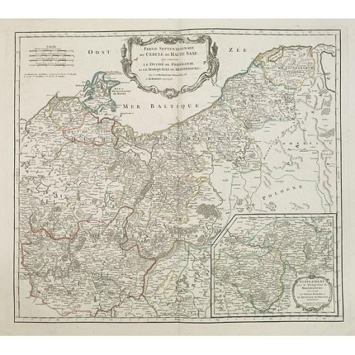 Old map image download for Partie septentrionale du cercle de Haute Saxe [...] Brandebourg.