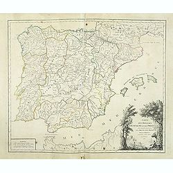 Carte des Royaumes d'Espagne et de Portugal.