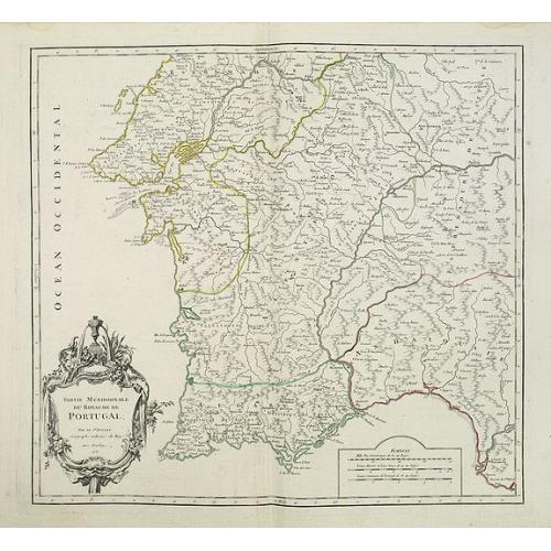 Old map image download for Partie Meridionale du Royaume de Portugal.