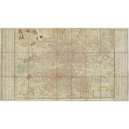 Old map image download for Nouveau plan de Paris ses faubourgs, et ses Environs. Revue, corrigé et Augmenté par le Sr Desnos...