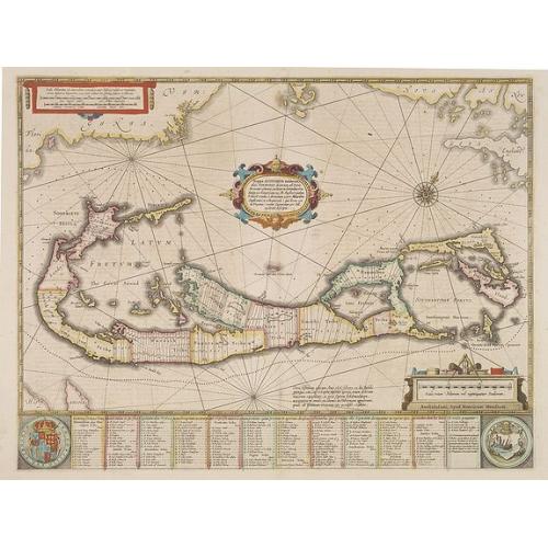 Old map image download for Mappa Aestivarum Insularum, alias Barmudas.