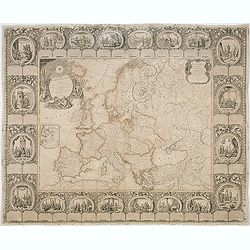 Carte d'Europe divisée en ses Empires et Royaumes.