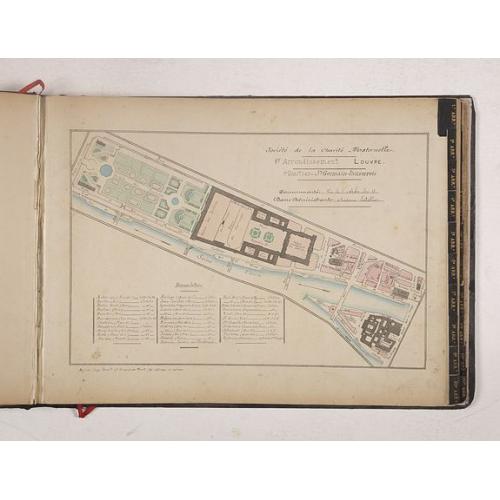 Old map image download for Société de la Charité Maternelle à Paris. Plan de le ville de Paris, Divisé par Quartiers avec Nomenclature.