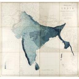 Henry Francis BLANFORD - Rainfall chart of India