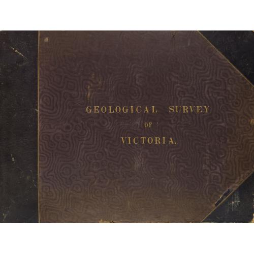 Rare, antique map of  Geological Survey of Victoria.