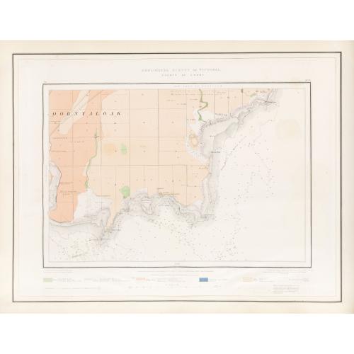 Rare, antique map of  Geological Survey of Victoria.