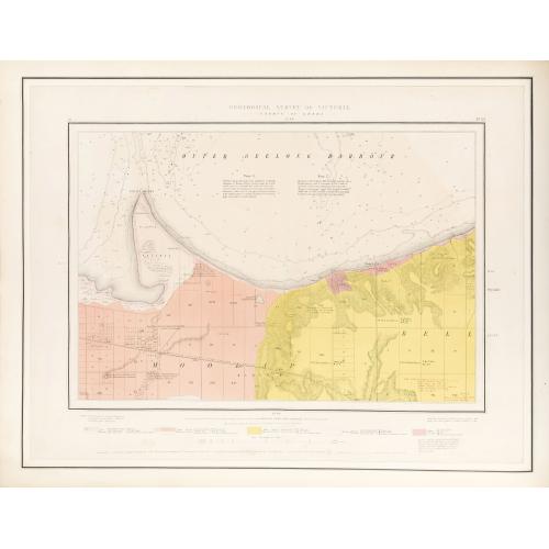 Rare, antique map of  Geological Survey of Victoria.
