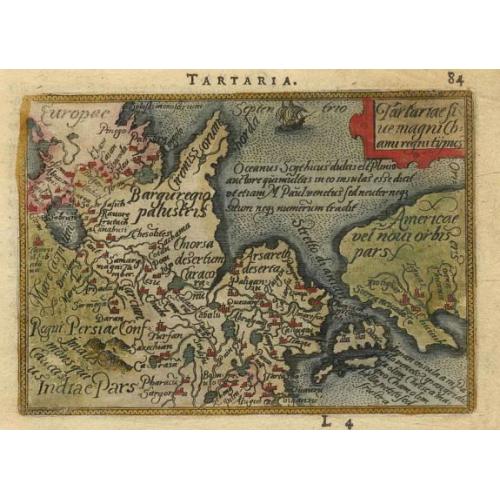 Old map image download for Tartaria sive magni chami regni typus.