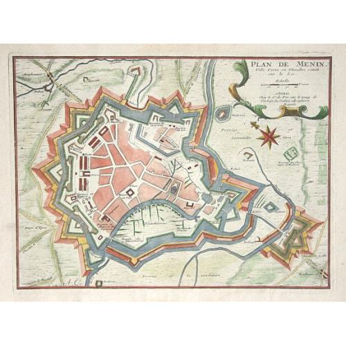 Old map image download for Plan de Menin