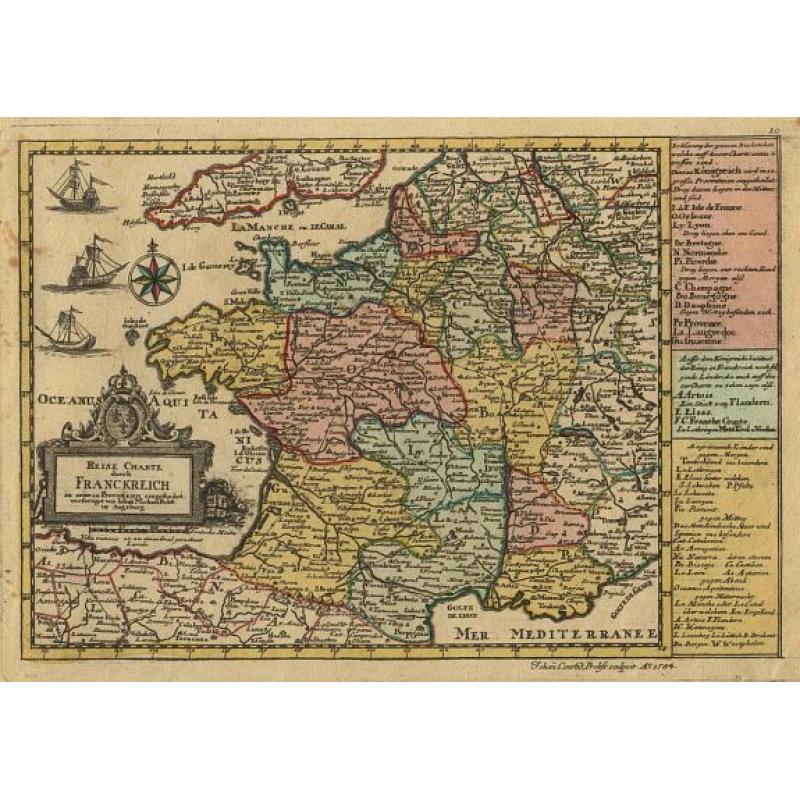 Reise Charte durch Franckreich.