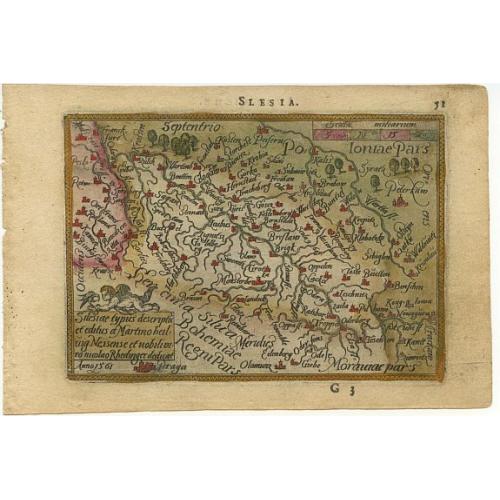 Old map image download for Silesiae typus ..