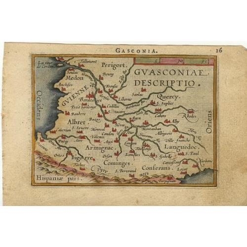 Old map image download for Guasconiae Descriptio.