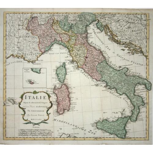 Old map image download for Italie volgens de allernieuwste Uitgave van den Heere d' Anville