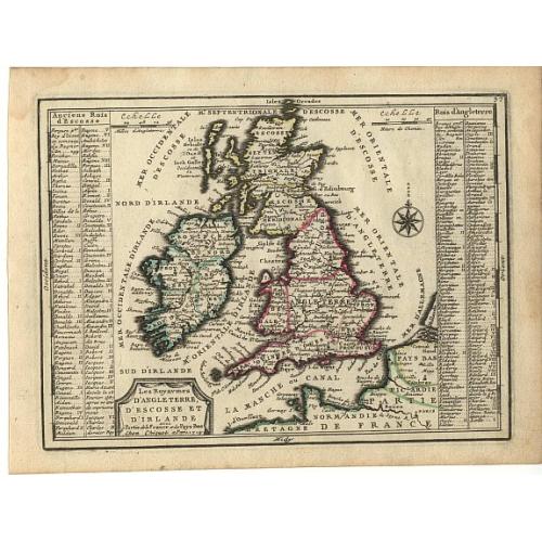 Old map image download for Les Royaumes D'Angleterre,D'Escosse et D'Irlande