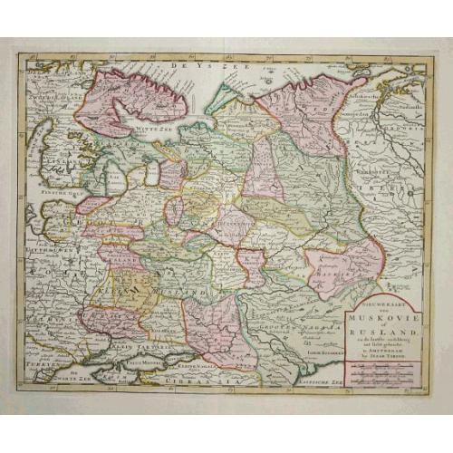Old map image download for Nieuwe Kaart van Muskovie of Rusland