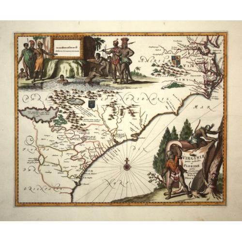 Old map image download for Virginiae partis australis, et Floridae partis orientalis.. 