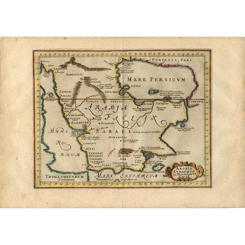 Old map image download for Arabia Eudaemon ex Plinio Lib VI Cap. 28. Orbis terrarum