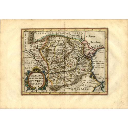 Old map image download for Daciarum Moesiarum que, Vetus Descriptio. 