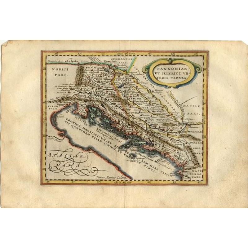 Pannoniae, et Illyrici Veteris Tabula.