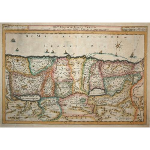 Old map image download for Het Beloofde Landt Canaan. 