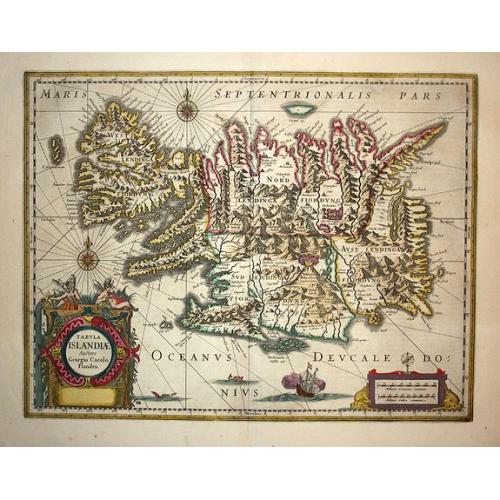 Old map image download for Tabula Islandiae Auctore Georgio Carolo Flandro.