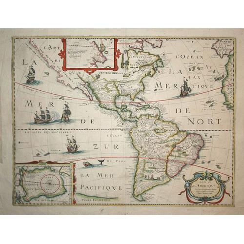 Old map image download for Carte de l' Amerique Corrigee, et augmentee