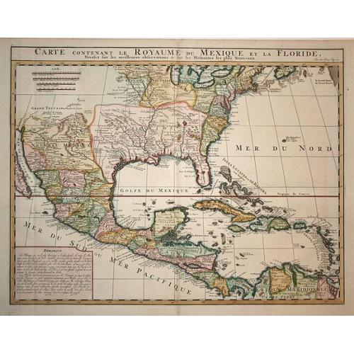 Old map image download for Carte contenant le royaume du Mexique et la Floride.