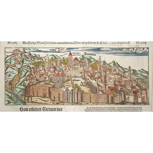 Old map image download for Die heilige statt Jerusalem contrafehtet nach form und gestalt..