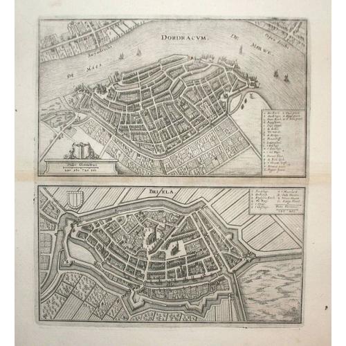 Old map image download for Dordracum (Dordrecht) and Briela (Briele)