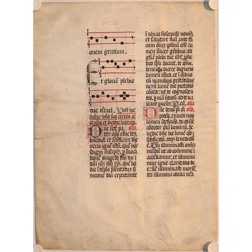 Leaf from a manuscript breviary on vellum.