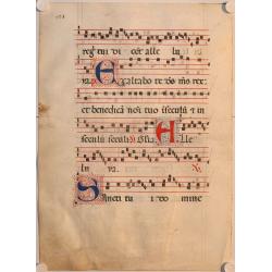 Leaf on vellum from an antiphonary.