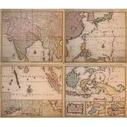 Partie de la Nouvelle Grande Carte des Indes Orientales.. 4 parts