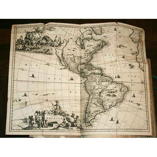 Old map image download for De Nieuwe en Onbekende Weereld..